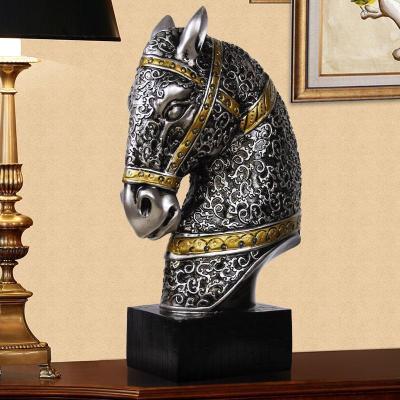 美帮汇马摆件欧式创意家居装饰品客厅玄关电视柜工艺品办公室小摆设