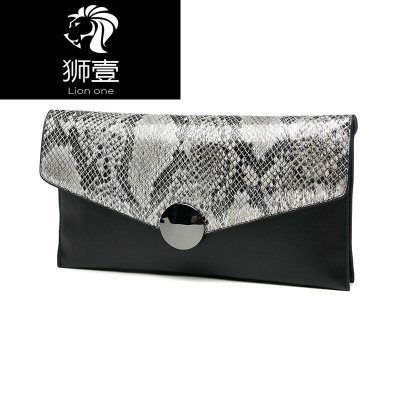 狮壹（Lionone）真皮手拿包女2019新款手包女包头层牛皮女士信封包韩版斜挎包小包