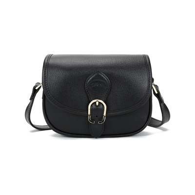 LONGCHAMP珑骧2021春夏女士LONGCHAMP1980系列牛皮单肩斜挎包迷你款10108HTC001-黑色