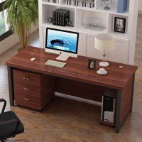 简约现公桌家用经济型电脑书桌台式老板职员写字桌子员工桌