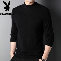 花花公子品牌半高领纯羊绒衫男新款冬装商务休闲保暖长袖大码男士毛衣