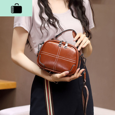 包包女2019新款网红百搭包包斜挎韩版女学生单肩包车缝线小方包NEW LAKE女士单肩包