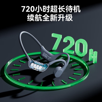 飞利浦(PHILIPS) 骨传导蓝牙耳机升级款TAA6609C-蓝色 (32GB夜跑版本)