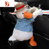 三维工匠车载纸巾盒挂式可爱创意汽车饰品车用抽纸盒网红椅背扶手箱抽纸包 草帽鸭子纸巾盒