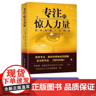 正版书籍 专注的惊人力量 轻松突破人生困境 心灵励志大师希克斯夫妇笃行30年 深度阐释吸引力法则 纽约时报书