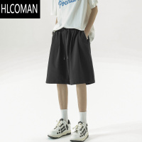 HLCOMANNineteenAutumn 夏季新款基础百搭纯色短裤宽松直筒学生五分裤男