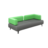 迅众 三人位1850*780*750mm办公沙发茶几组合等候区办公室休闲休息商务会客接待酒店前台大厅