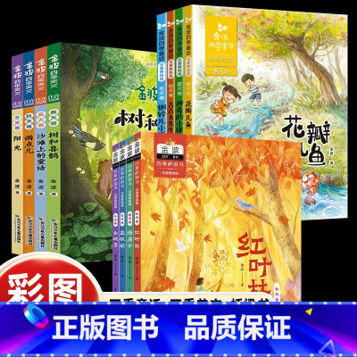 [12册]金波四季系列全套 [正版]金波四季桥梁书绿房子/蓝帆船/红叶林/白城堡彩图注音版大图大字儿童读物小学生一二年级