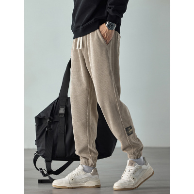 男士裤子潮牌宽松运动束脚裤男款抗皱垂顺舒适休闲裤男生