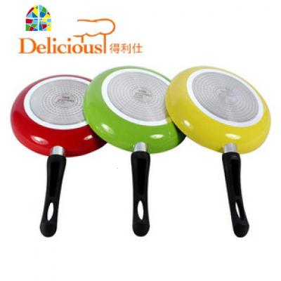 24CM健康无油烟不粘锅煎锅平底锅电磁炉煤气煎蛋锅具 FENGHOU 红色