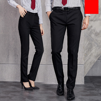 女先生男士西裤商务男装OL修身显瘦商务职业正装裤子男女同款长裤直筒型西裤抗皱免烫职业装长裤西装裤子