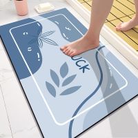 [补贴10%]小清新硅藻泥软地垫浴室卫生间厕所门口吸水防滑脚垫进门入户地毯 60*90CM(入户大门口)