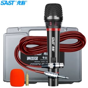 先科 SAST OK-20有线麦克风话筒动圈麦克风家庭KTV演唱卡拉OK会议演讲专业有线话筒