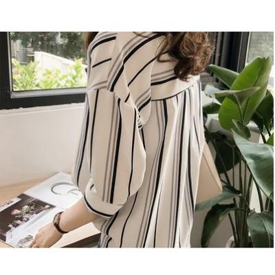 暖青汇夏季胖mm宽松洋气雪纺衫衬衣女洋气遮肚子上衣2019大码半袖打底衫蕾丝衫