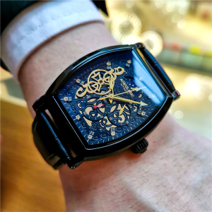 奥古拉斯品牌手表男酒桶型全自动机械表蝴蝶扣夜光防水月相陀飞轮男表