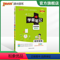 地理+生物+历史+道法 初中通用 [正版]2024版学霸笔记初中生物基础知识讲解知识点清单手写课堂笔记漫画图解pass绿