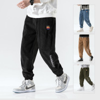 男装春秋季新款男士休闲裤韩版灯芯绒束脚运动裤潮牌九分裤子