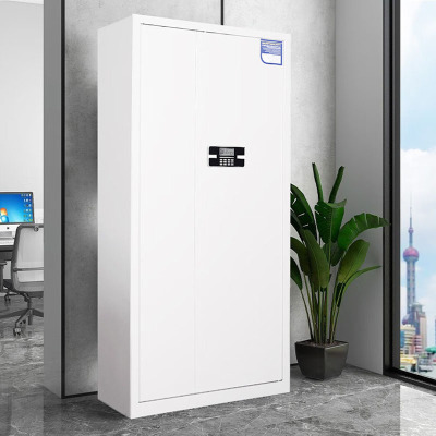 格具(GEJU)加厚钢制瓷白色通门带斗电子密码锁保密柜资料档案柜