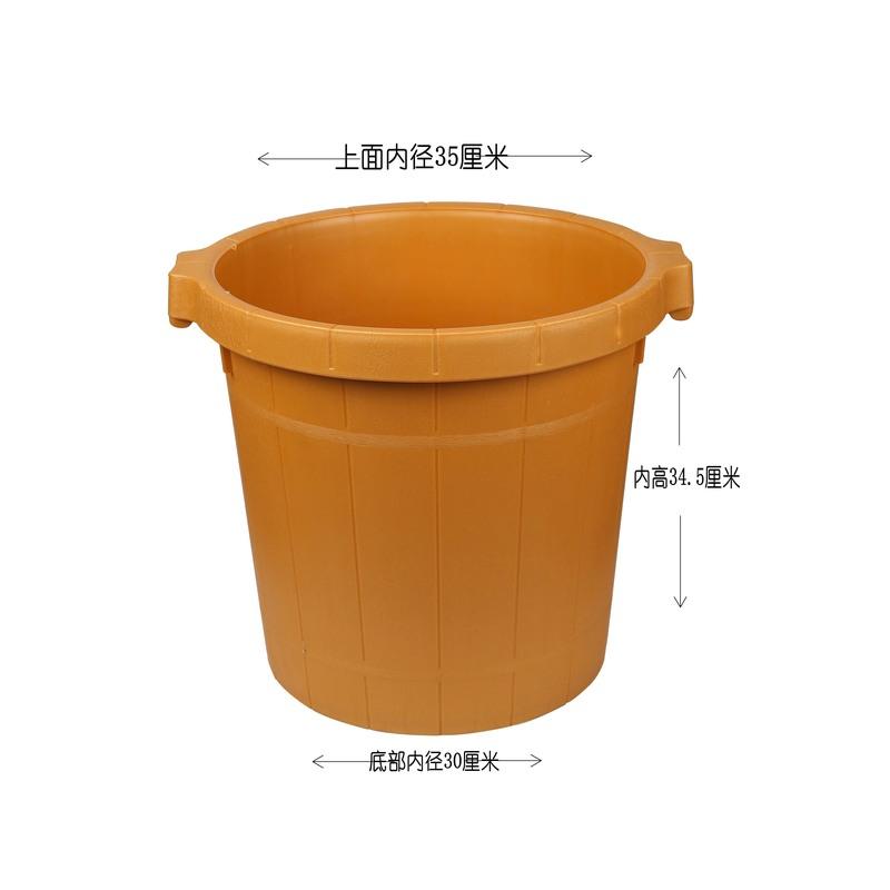 jing ping加高加厚牛筋足浴桶塑料足浴盆桶沐足桶耐摔膝盖手提保温桶