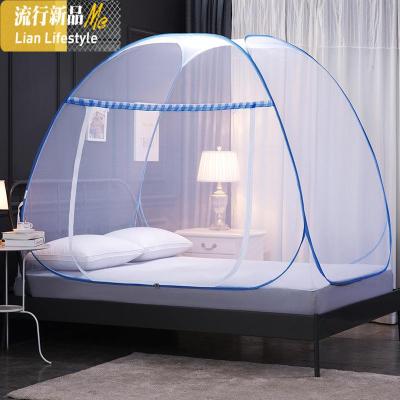 免安装加高蒙古包蚊帐 可折叠一开全底防蚊方顶拉链蚊帐 三维工匠