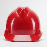 首盾 安全帽 高档ABS国标V型防砸旋钮 抗冲击红色 建筑电力工程工地施工批发
