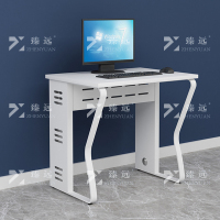 臻远 钢架电脑桌培训桌机房电脑桌学习桌课桌 单人位R款