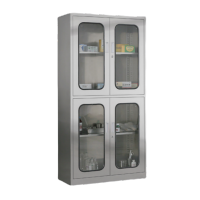 抚樽不锈钢文件柜上下玻