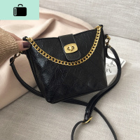 上新包包女2020新款复古韩版百搭单肩斜挎包链条时尚菱格水桶小包NEW LAKE女士单肩包