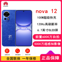 华为nova12 12号色 256GB 100W超级快充 120Hz刷新率 前置6000万超广角拍照 华为手机