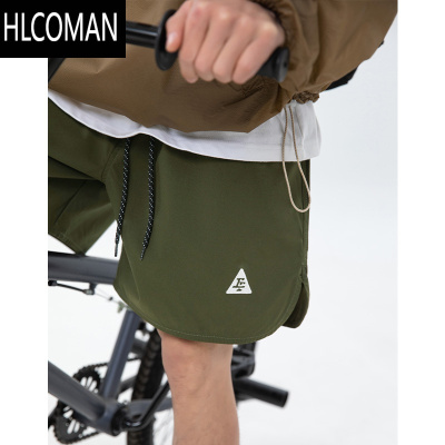 HLCOMAN山系开叉跑步运动短裤男士夏季新款宽松休闲男生速干篮球五分裤子