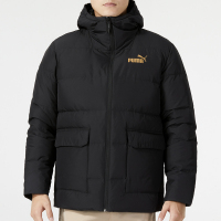 彪马(PUMA)羽绒服男装新款简约户外防风休闲运动服保暖舒适连帽外套 625633-01 ZP