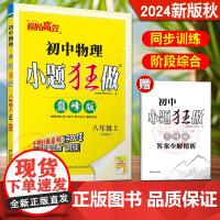 2024秋恩波教育初中物理小题狂做巅峰版八年级上册苏科版江苏初二8上SK初中苏教版教材全解同步复习练习课时作业本教辅书试