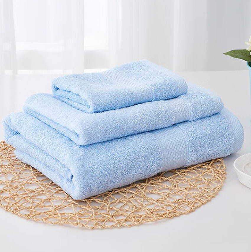 罗莱清漪素色方面浴礼盒三件套