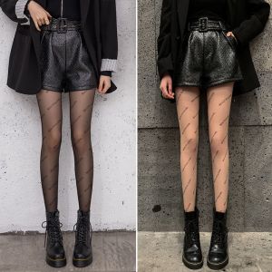 丝袜女黑丝薄款春夏肉色网红性感黑色字母袜