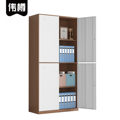 伟樽资料柜咖套白通双节900*400*1850mm台