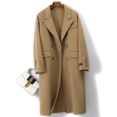 FISHBASKET过膝双面绒大衣女中长款2020年新款韩版高端气质毛呢子外套毛呢外套