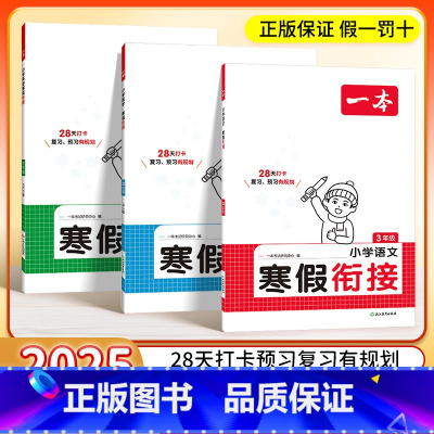 ⭐⭐[加入店铺会员即享20减3]⭐⭐ 小学一年级 [正版]2025版一本寒假衔接语文人教版一二三四五六年级寒假复习预习作