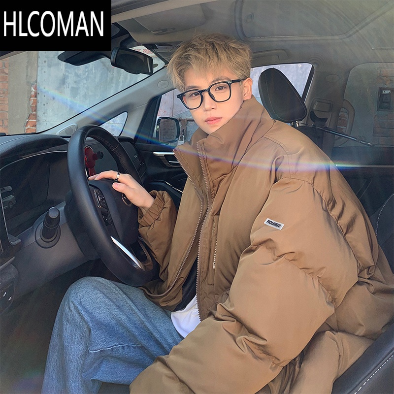 hlcoman美式复古棉服外套男冬季2023新款宽松立领面包服潮牌加厚p暖