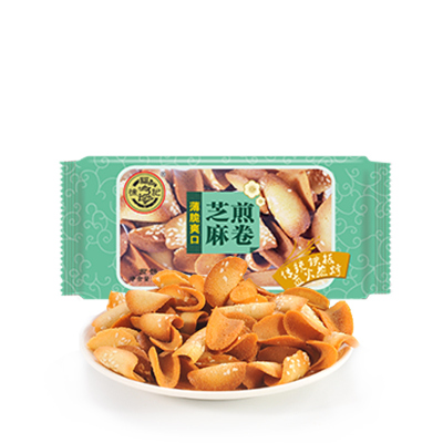 徐福记芝麻煎卷芝麻味鸡蛋煎饼80g薄脆蛋卷休闲饼干零食芝麻味80g