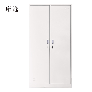 珩逸加厚二门钢制更衣柜员工柜铁皮职工储物柜带锁存包柜鞋柜