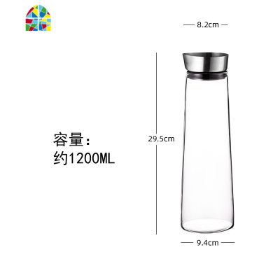耐热304壶盖柠檬果汁冷水壶大容量防爆家用杯 FENGHOU 不锈钢盖冷水壶1800ML
