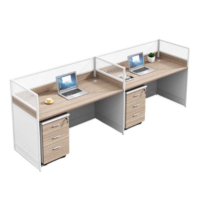 DXBG职员办公桌椅组合简约现代屏风卡座工位隔断式财务工位桌子双并排+活动柜