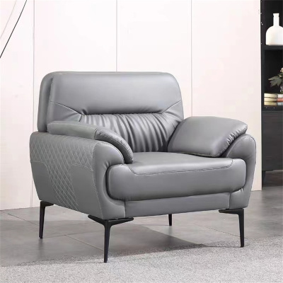易企采 单人位西皮办公沙发时尚简约现代休息区接待会客商务洽谈沙发