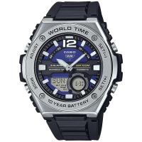 Casio 男士石英防水多功能蓝盘树脂表带手表