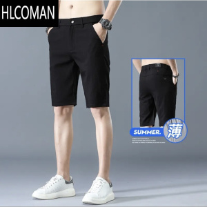 HLCOMAN冰感透气休闲短裤男夏季薄款男士五分裤百搭休闲裤中裤时尚裤子男