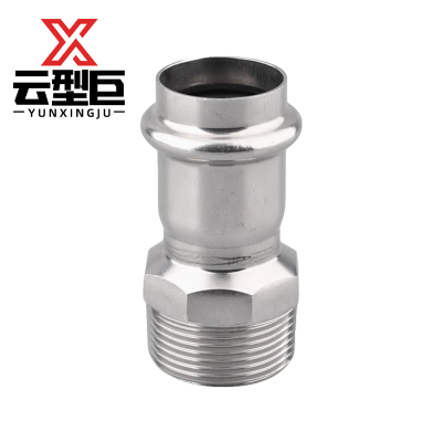 云型巨 不锈钢卡压外丝直接 不锈钢管件 304 单位:个