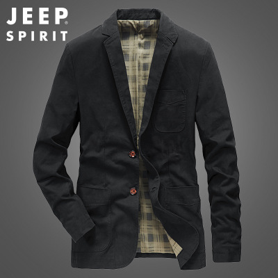 JEEP吉普西装春秋季新款英伦韩版时尚商务休闲款大码男外套JC1618