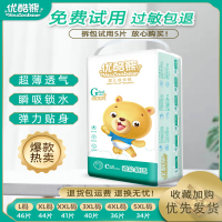 优酷熊乐享系列婴儿拉拉裤XXXXL72片2包组合装(20kg以上)特大码XLXXL新生儿男女宝宝干爽尿不湿超薄透气3XL