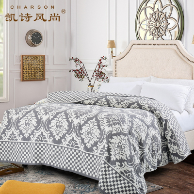 凯诗风尚(CHARSON)全棉纱布盖毯苏宁自营夏季毛毯毯子棉纱全棉盖被空调薄被子毛巾被盖被