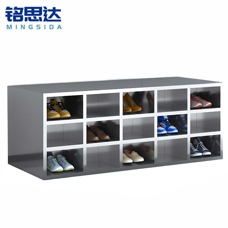 铭思达不锈钢鞋柜双面30格个